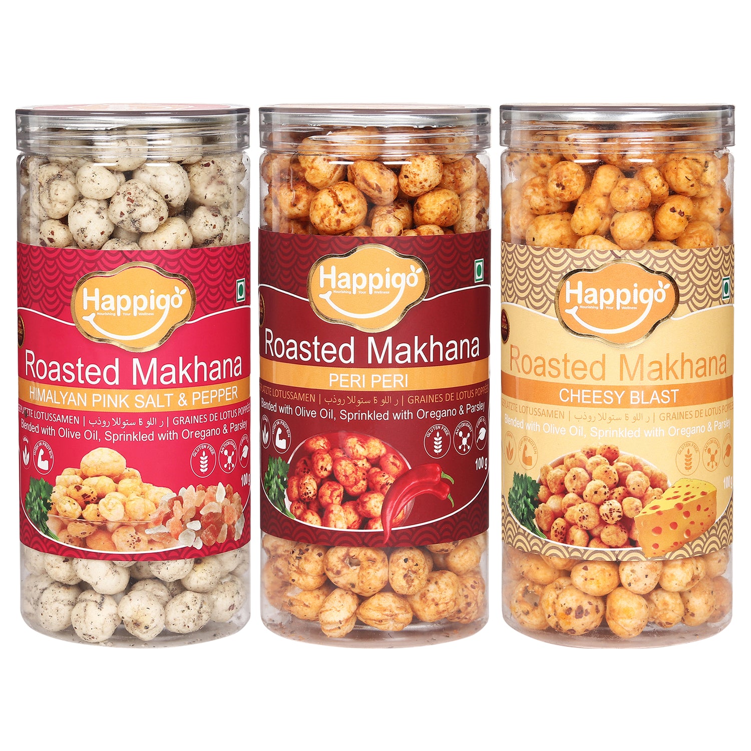 Roasted Makhana Combo of 3(Jar)100gm