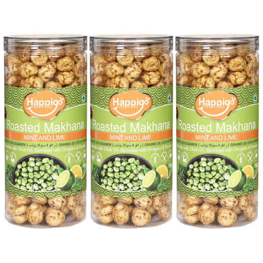 Combo(3-Jars) of Mint & Lime Roasted Makhana(100gm Each)