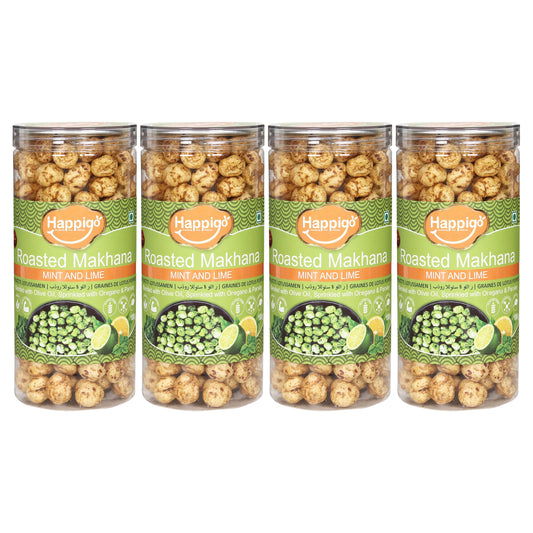 Combo(4-Jars) of Mint & Lime Roasted Makhana(100gm Each)