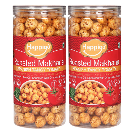 Combo(2-Jars) of Spanish Tangy Tomato Roasted Makhana(85gm Each)