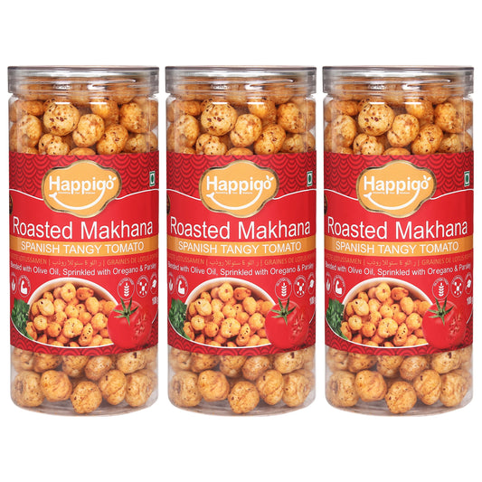 Combo(3-Jars) of Spanish Tangy Tomato Roasted Makhana(100gm Each)