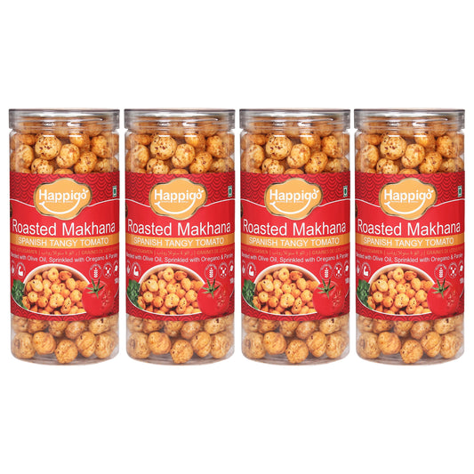 Combo(4-Jars) of Spanish Tangy Tomato Roasted Makhana(100gm Each)