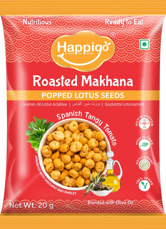 Spanish Tangy Tomato Roasted Makhana Pouch(20gm)